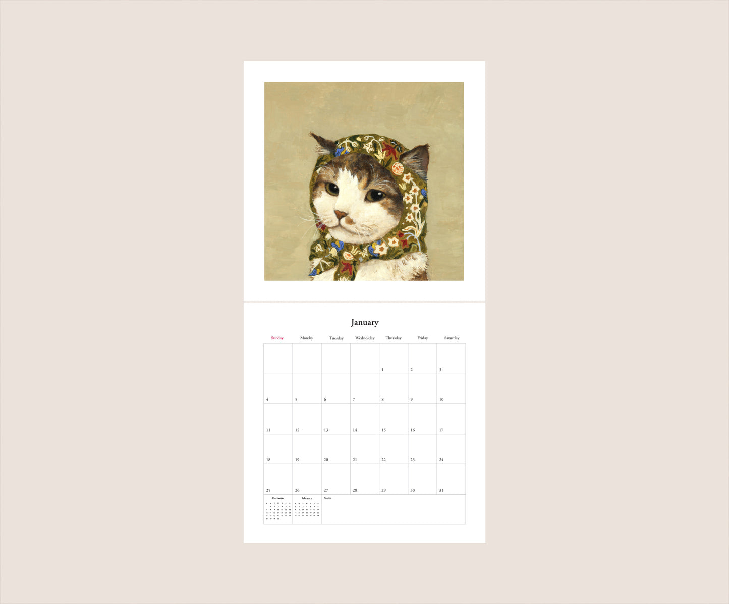 2026 Babushcats wall calendar