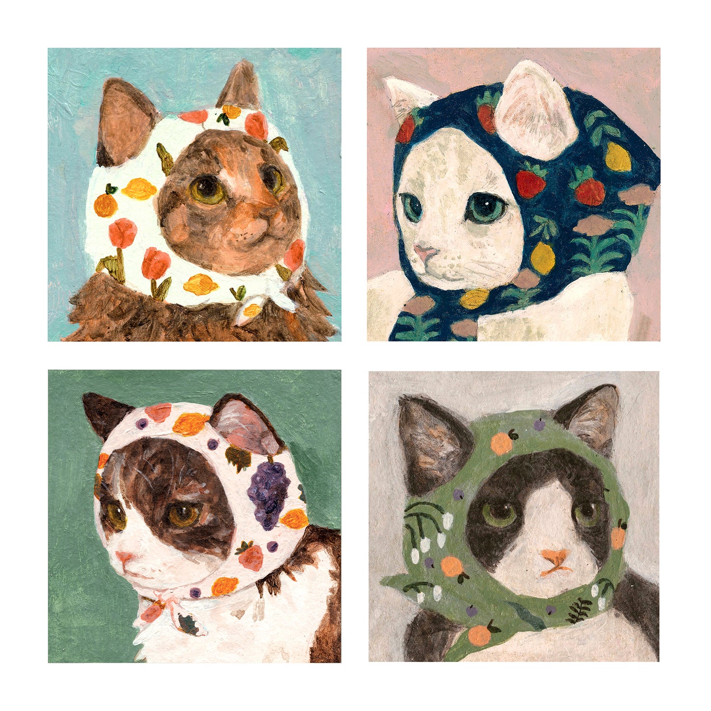 Babushcats Greeting cards - Set Of Eight