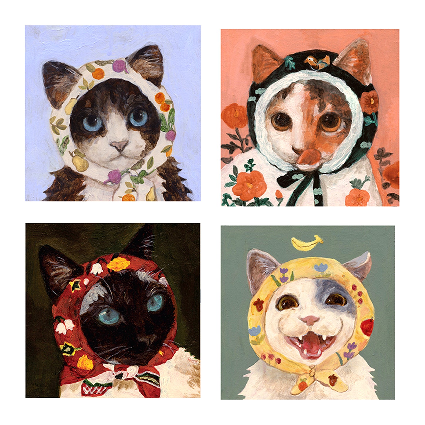 Babushcats Greeting cards - Set Of Eight