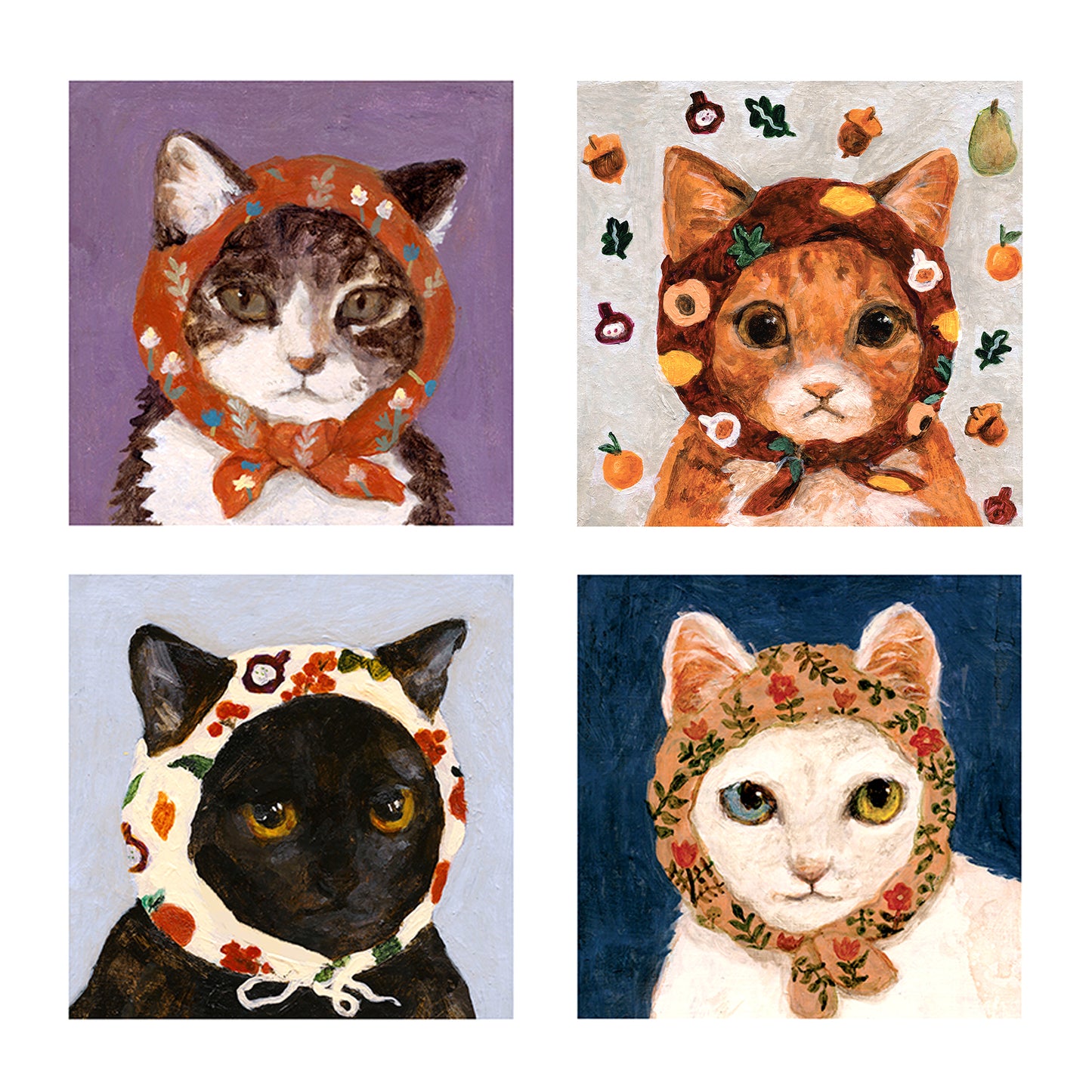 Babushcats Greeting cards - Set Of Eight