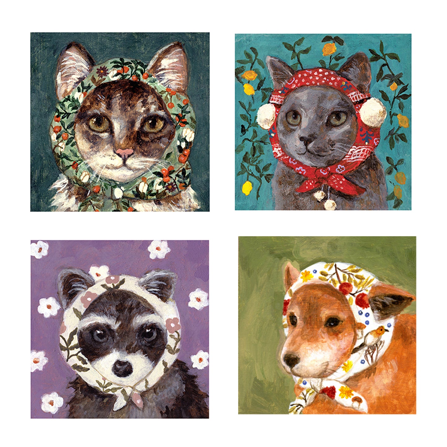 Babushcats Greeting cards - Set Of Eight