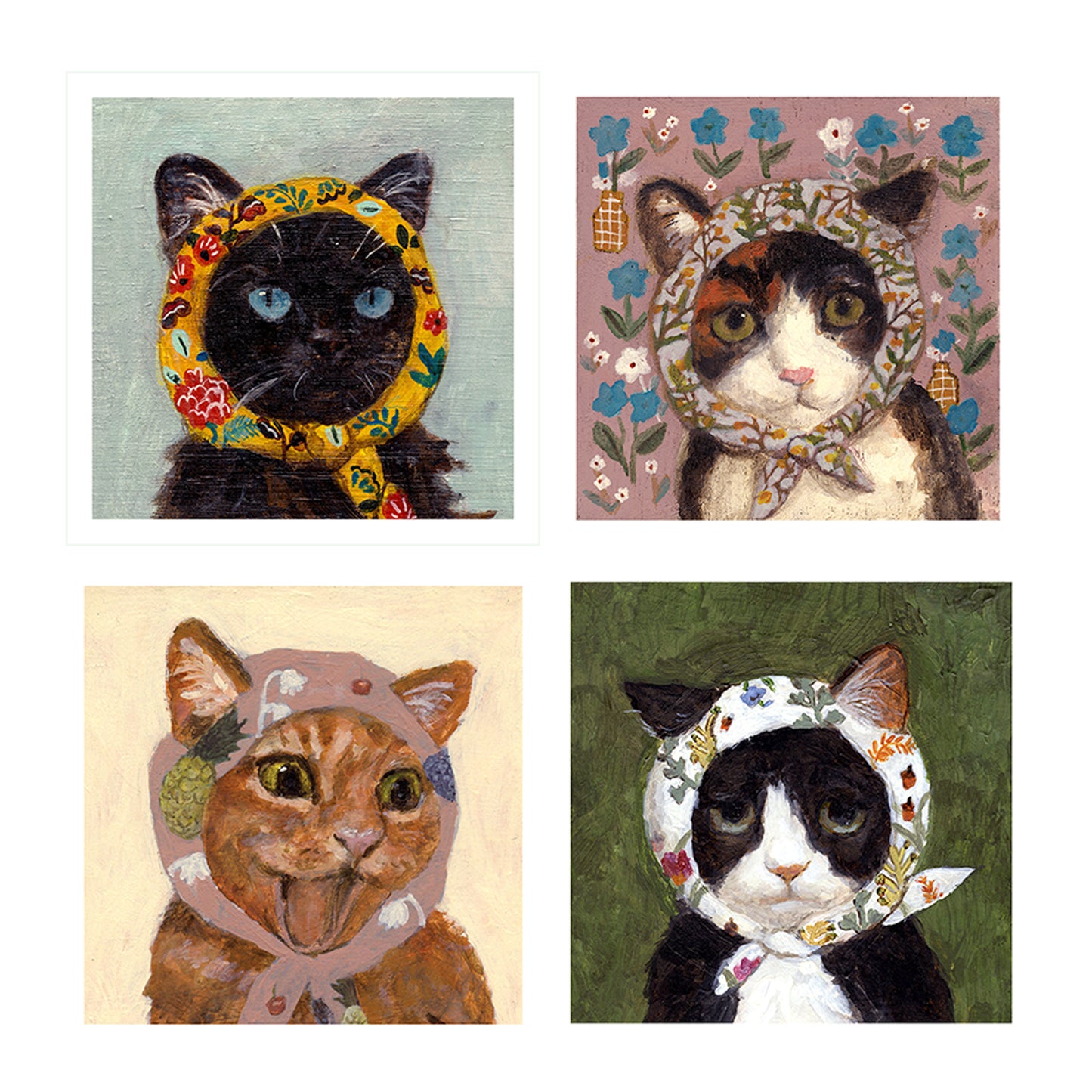 Babushcats Greeting cards - Set Of Eight