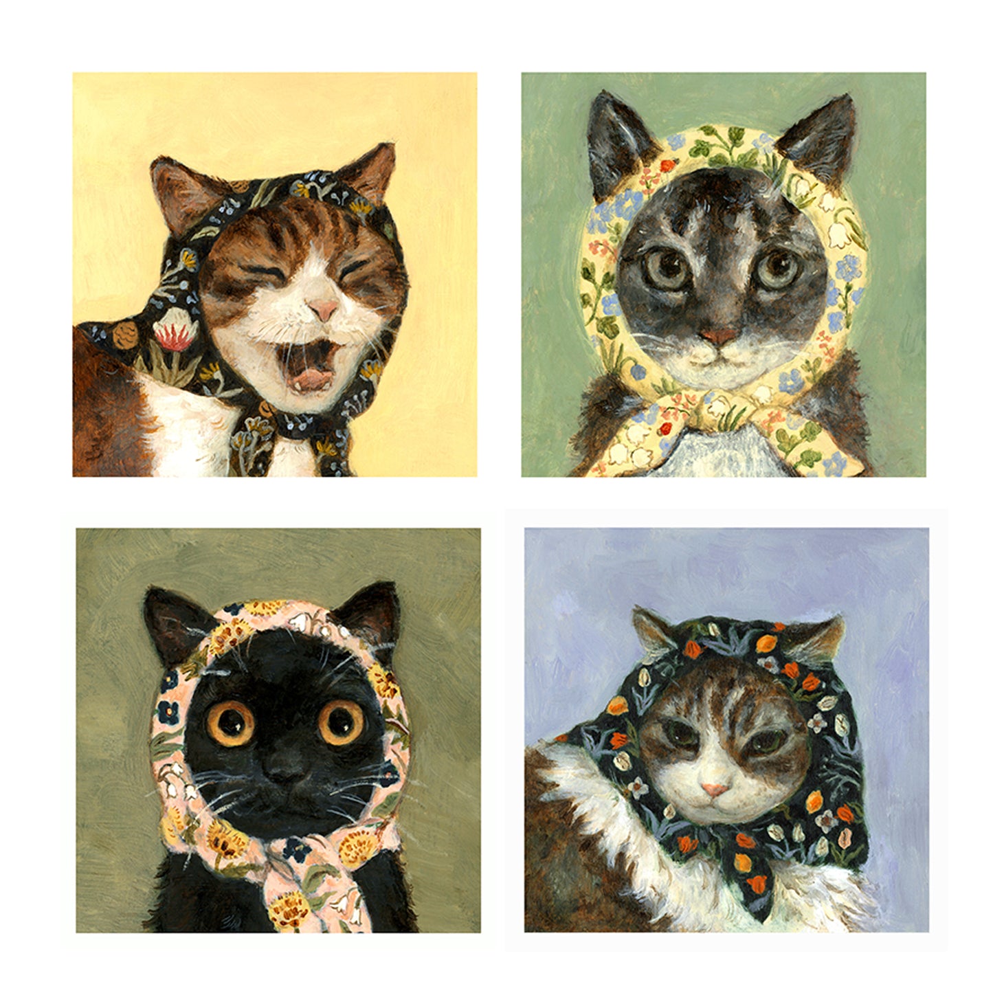 Babushcats Greeting cards - Set Of Eight