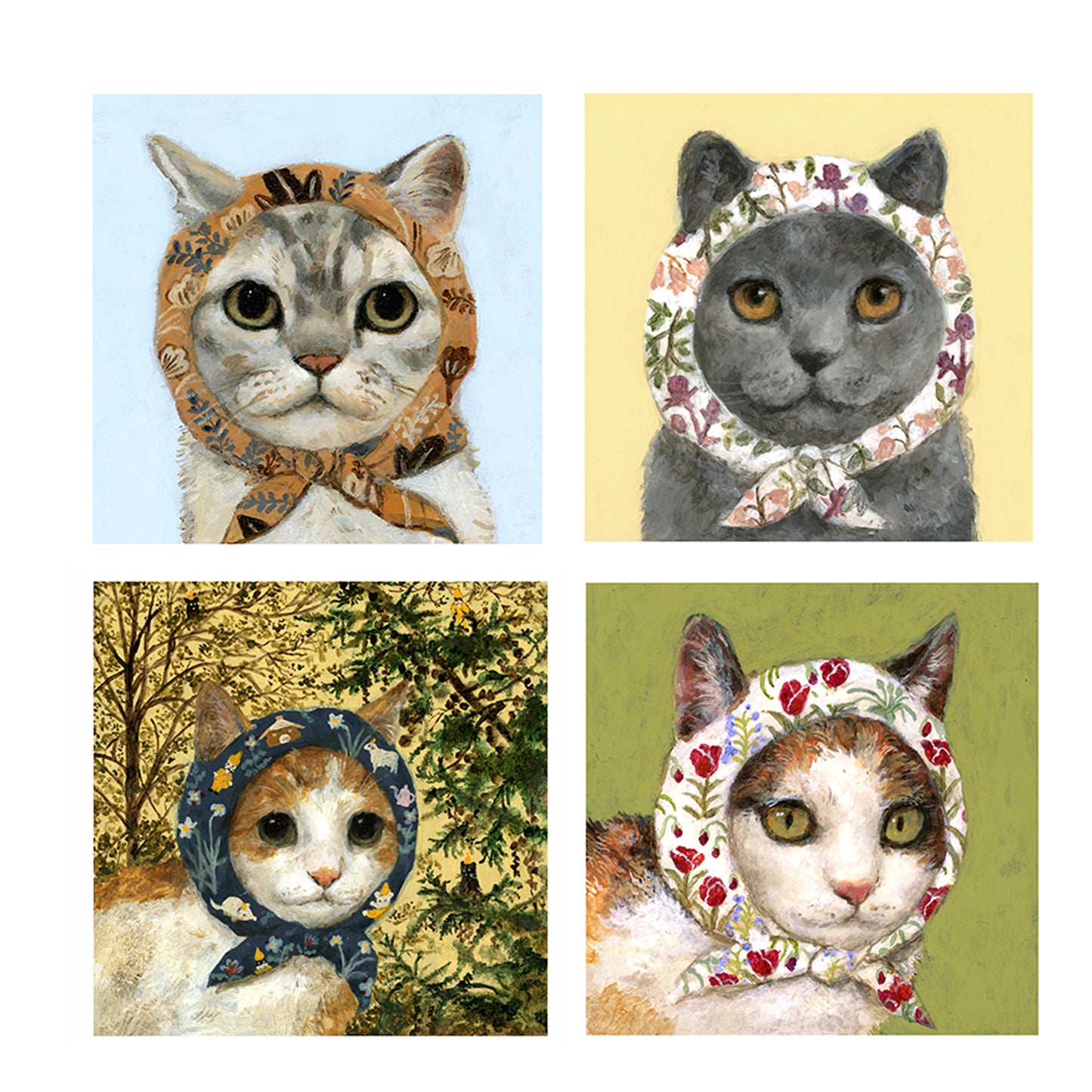 Babushcats Greeting cards - Set Of Eight