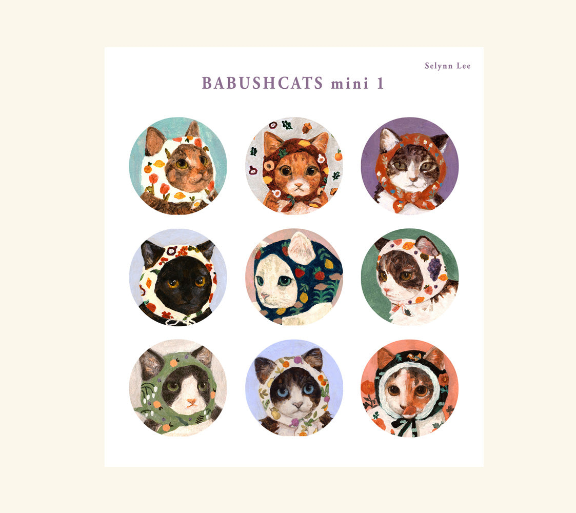 Babushcats mini sticker (1)