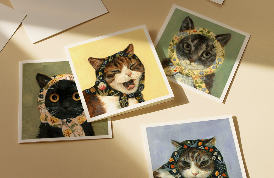Babushcats Greeting cards - Set Of Eight