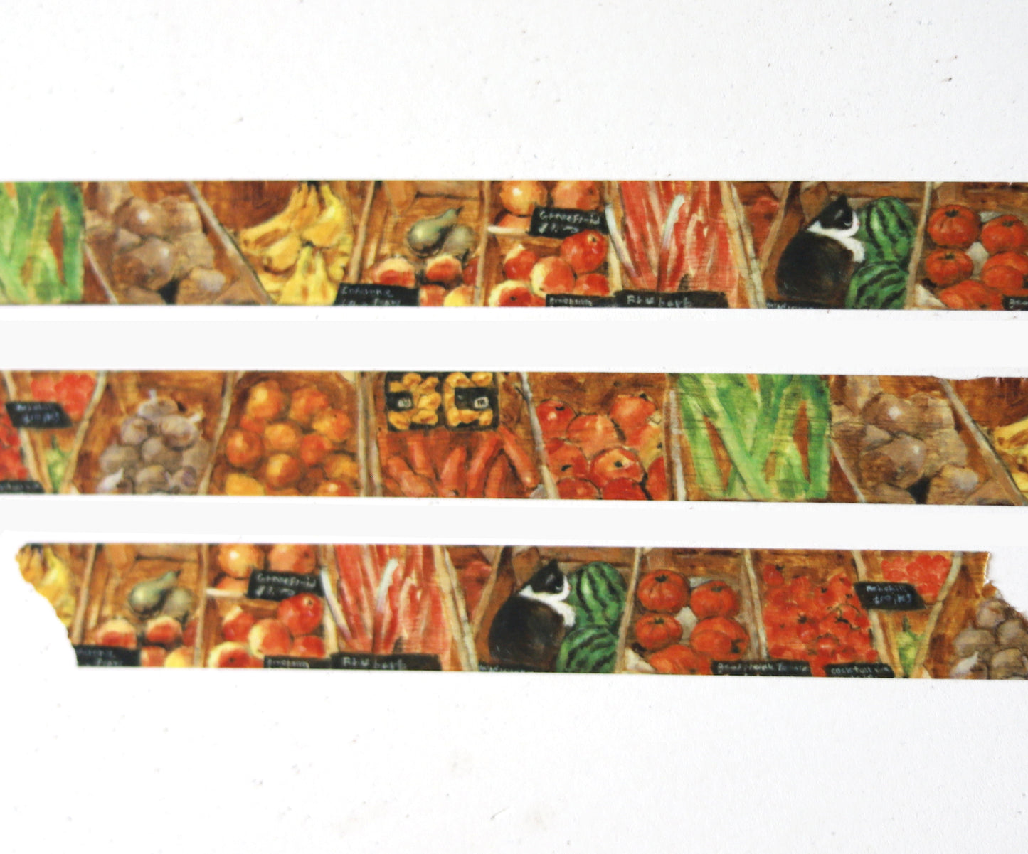 Washi tape - A sleeping cat at the fruit store