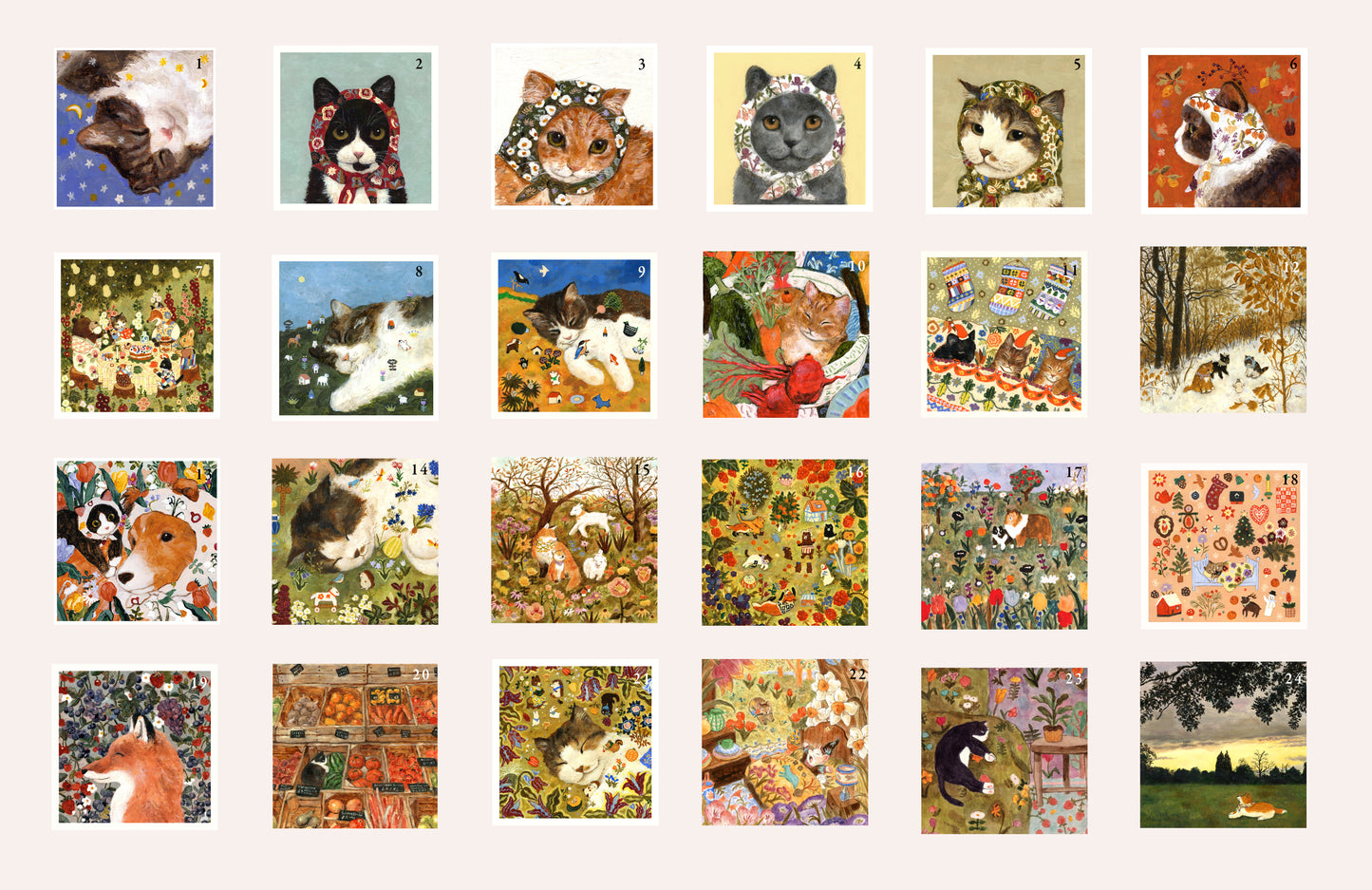 Postcard set of 24