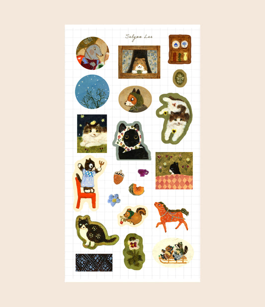Illustration sticker sheet