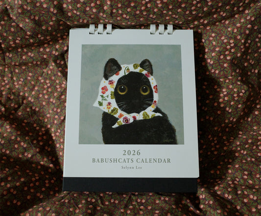 Babushcats 2026 Desktop calendar