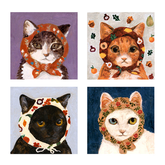 Babushcats Greeting cards - Set Of Eight