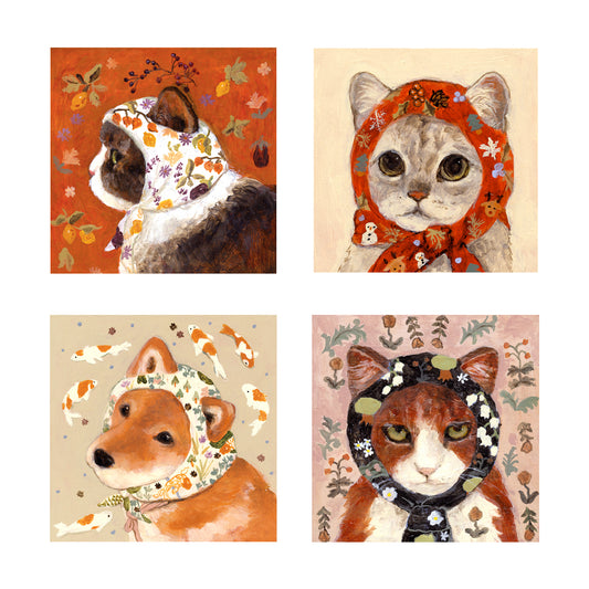 Babushcats Greeting cards - Set Of Eight