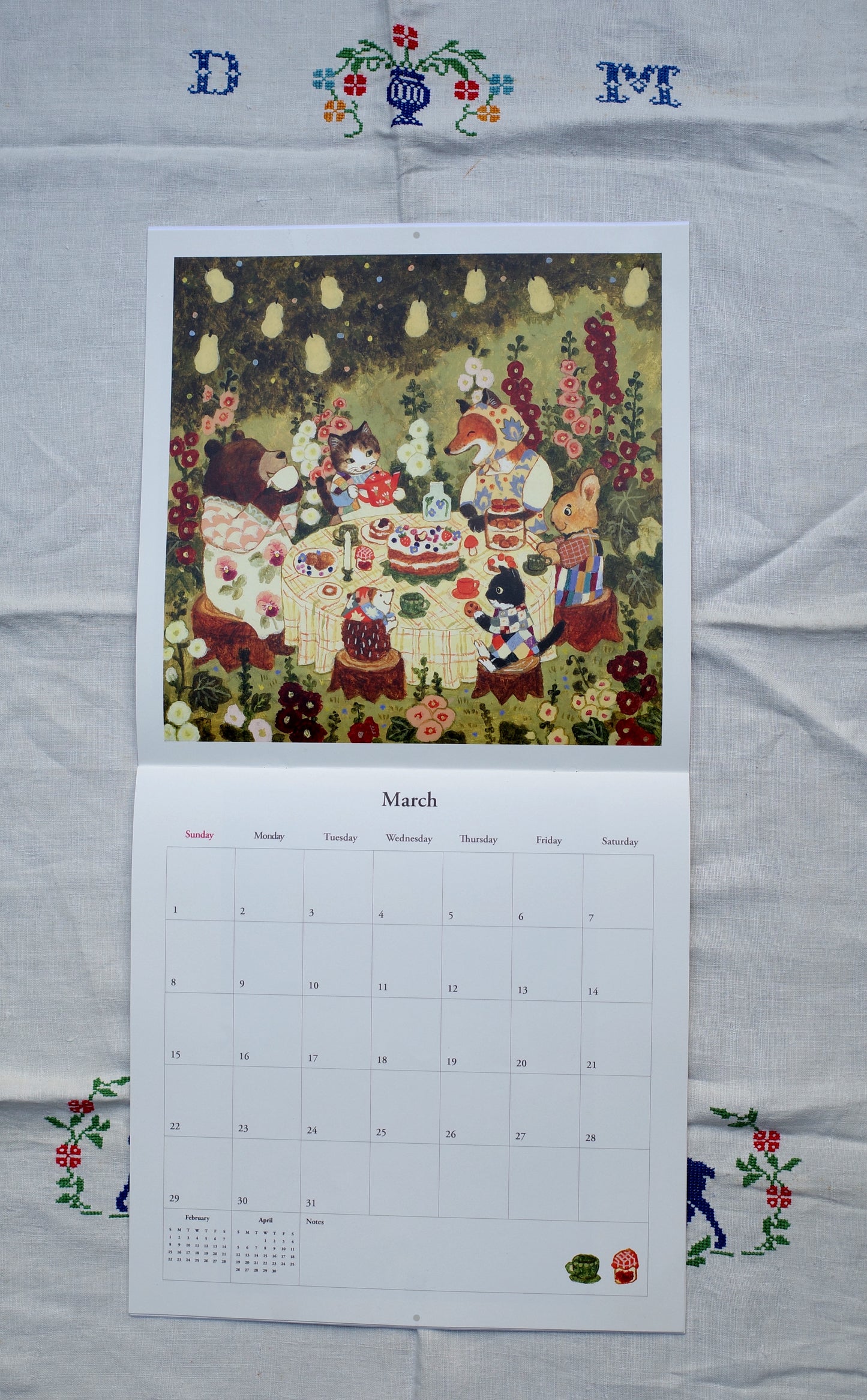 2026 illustration wall calendar