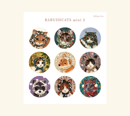 Babushcats mini sticker (3)