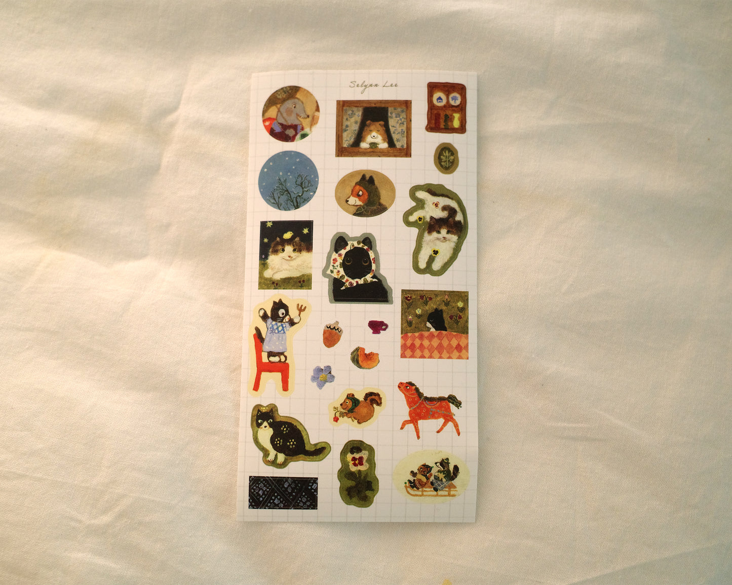Illustration sticker sheet