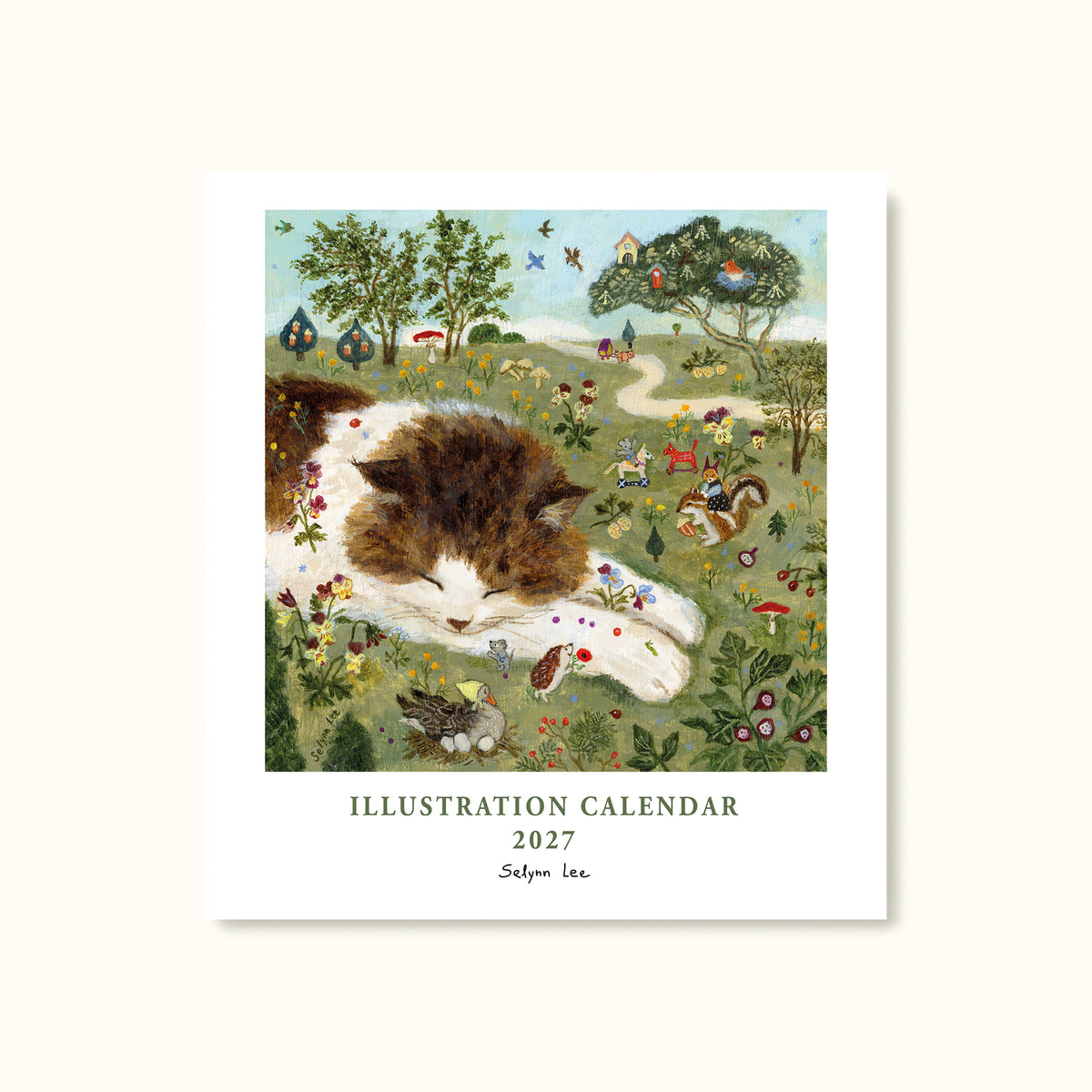 2027 illustration calendar -Sunday start